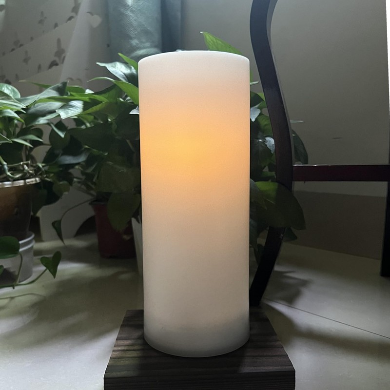 OWLZOO Solar LED Outdoor Flameless Candle, 10 x 4 inches,