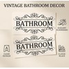 Bathroom Door Wall Sticker, Removable English Letter Signs, Decorative Decal