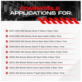 R1 Concepts Front Brakes and Rotors| Hardware Included| Front Euro Ceramic Brake Pads and Rotors Kit| Fits 2017-2024 Alfa Romeo Giulia; 2018-2024 Alfa Romeo Stelvio