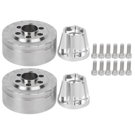2Pcs Wheel Rim Counterweight Set Fit for SCX10II 90046 90047 1/10 RC CarSilver