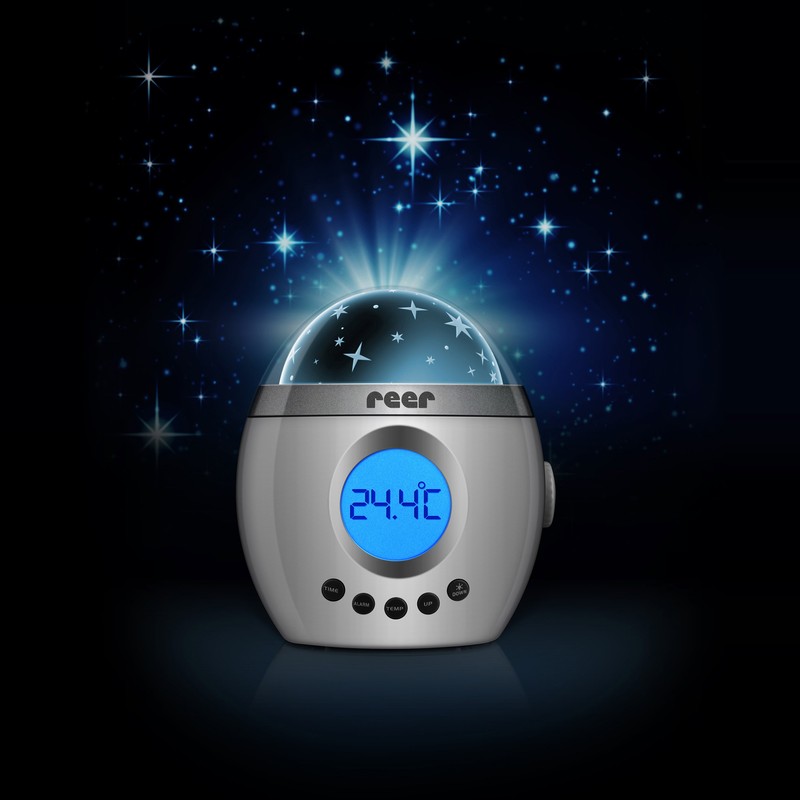reer 52050 MyMagicStarlight Einschlaflicht mit Sternenprojektor und Musikfunktion, Kunststoff, Weiß,