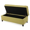 Christopher Knight Home Juliana Fabric Storage Ottoman, Green