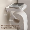 Self Adhesive Toilet Paper Holder with Shelf, No Drill Wall
