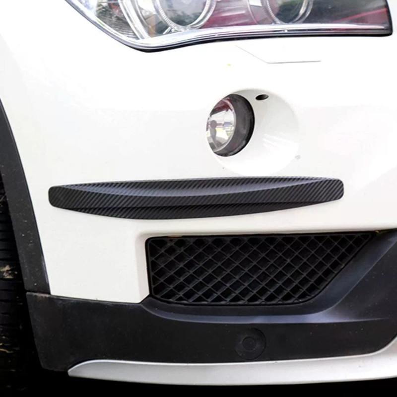 Deluxe 1 Par Protector Bumper Defensas Facias Choques Rojo Autos