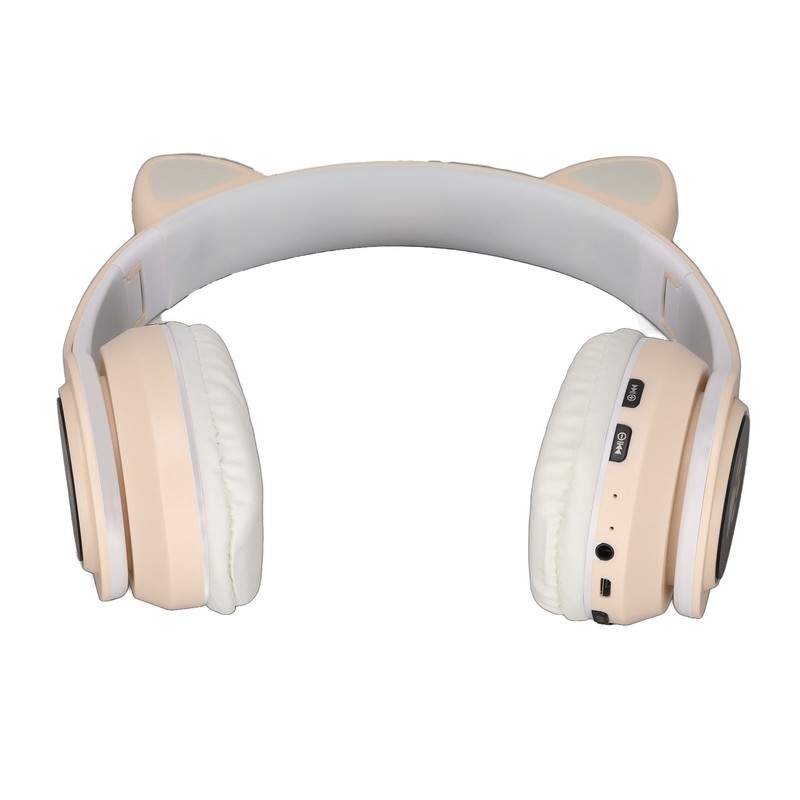 Glowing Cat Ears Bluetooth Headphone Bass Foldable Wireless Headwear Breathing