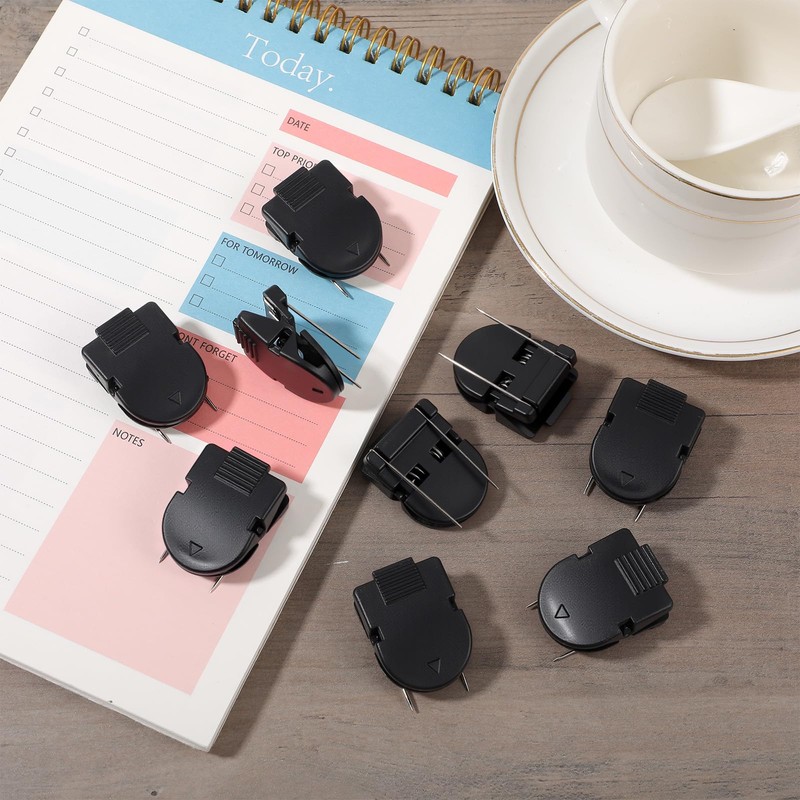 xozeooeu 70 Pcs Cubicle Clips for Fabric Walls, Black Plastic