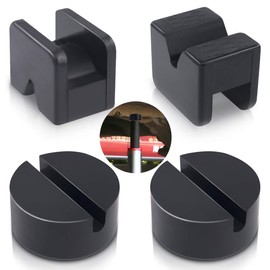 Swpeet - Paquete de 4 2 tipos Sparta - Adaptador de almohadilla de piso para Jack Stand de 2 a 4 toneladas universal de goma Sparta para piso, riel de marco ranurado