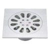 CNX Coladera Resumidero Cuadrado 4'' Cromado Trampainsectos Meer