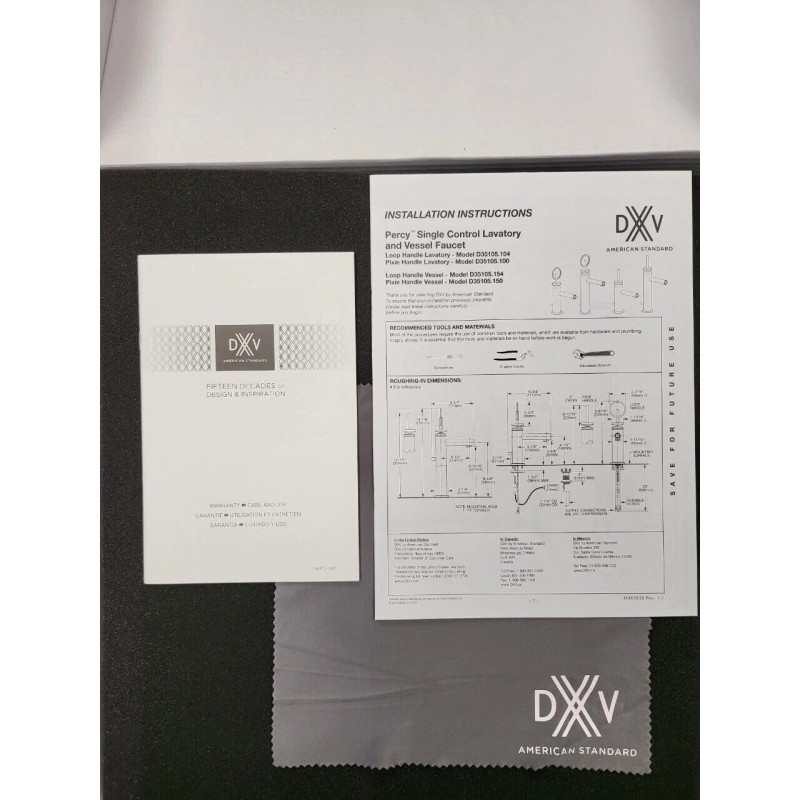 DXV Bathroom Faucet Single Control Loop Handle(Brushed Nickel)/D35109