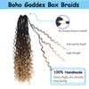 Goddess Box Braids Crochet Hair 8 Packs Pre-looped Boho Box