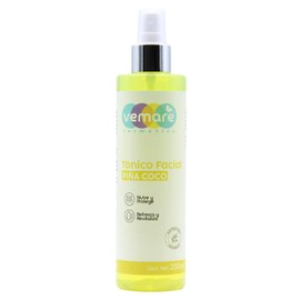 Vemare Cosmetics Tónico Facial Piña Coco Hidrata Y Suaviza 250 ml