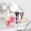 JynJyn 2-Pack Scrunchies Holder, 30oz Q-tip Holder, Plastic Bathroom Canisters,