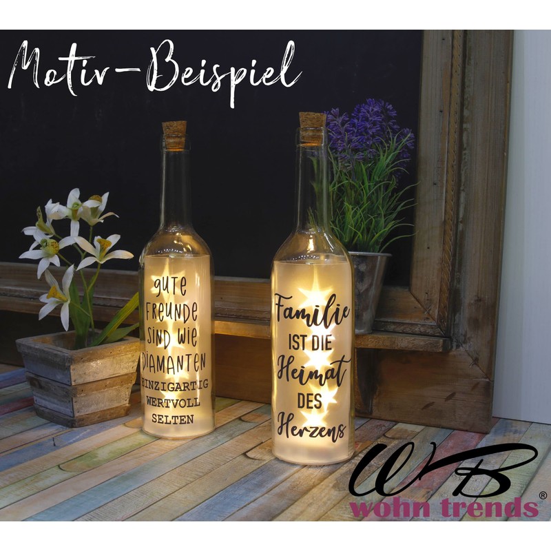 WB wohn trends LED Bottle with Motif, Fern bei den