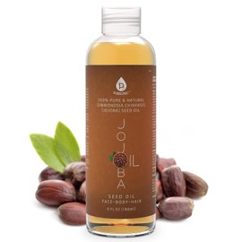 Pursonic 100% Cold Pressed Pure Golden Jojoba Oil for Dry Skin or Damaged Hair, Natural & Unrefined - Moisturizes & Revitalizes Skin, 6 Ounce, 1 count, JJO6