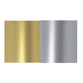 Syntego A4 Real Silver & Real Gold Pearlescent Double Sided Paper Suitable for Inkjet and Laser Printers - 10 of 20 Sheets 120gsm (Gold, Silver)