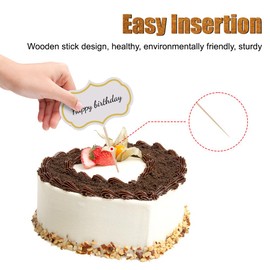 DONGKER Party Buffet Food Labels,56 PCS Blank Toothpick Flags Cocktail Sticks for Buffets to Write it On Cupcake Toppers Cheese Labels