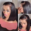 Bestvivid 13x4 Lace Front Bob Wig Human Hair HD Lace