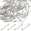 RuiDee 100 Pieces 45mm Silver Metal Classic Brooch Pin Backs