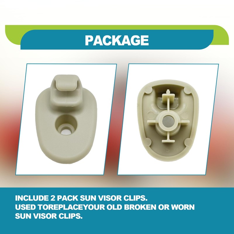 SYudwen 2 Pcs Sun Visor Clips, Car Sun Visor Support