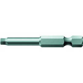 WERA Square 060150 Square Socket Screw Bit, Driver Bit, Insertion 0.25 inches (6.35 mm), Blade Size SQ00, Total Length 2.0 inches (50 mm)