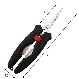 BLBYHO Crab Scissors, Seafood Scissors, Lobster Shears, Crab Leg Scissors and Tools, Stainless Steel, 6 Pack