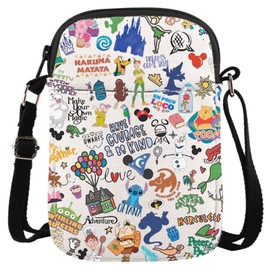 Fairy Tale Fans gift Magic Kingdom Character Collage Crossbody Bag for Magic Kingdom Lover (Character Collage CR EU)