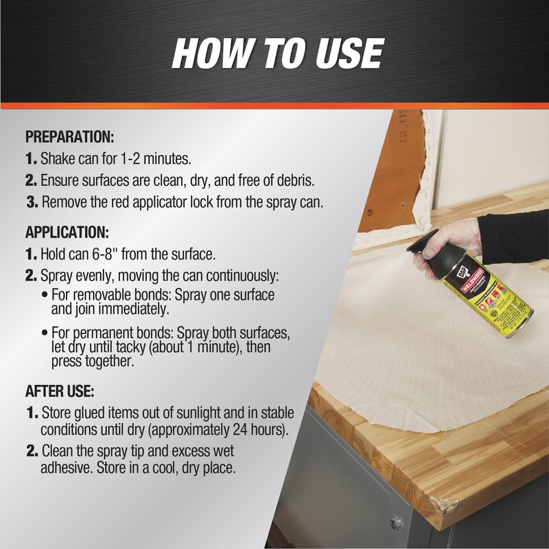 DAP Weldwood Multi-Purpose Spray Adhesive, Clear, 11 oz (7079800124)