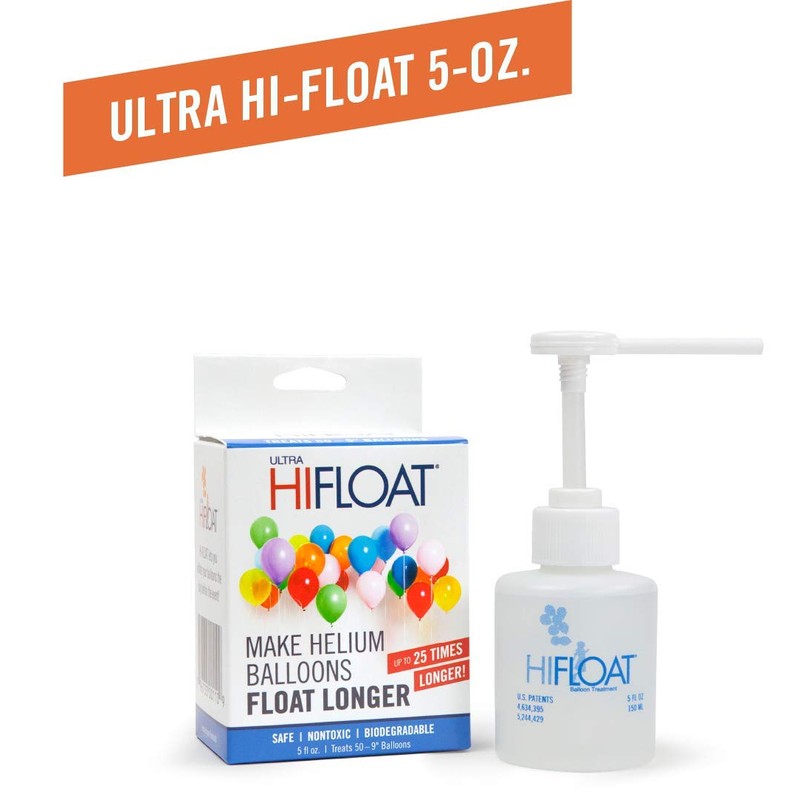 LA Balloons 001116 Hi-Float Solution, 5 oz, Transparent