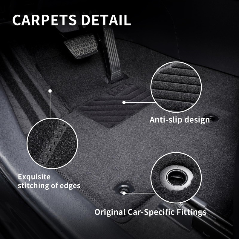 EKR Custom Carpet Floor Mats for Toyota Corolla 2020-2024 2025(Hybrid