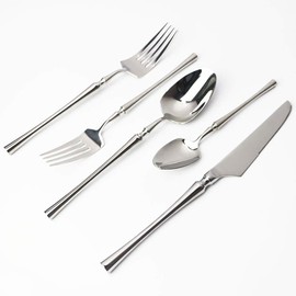 JASHII 20-piece 18/10 Stainless Steel Silver Flatware/Cutlery/Tableware Set Service for 4 Person, Include Knife/Fork/Spoon, Mirror Polished (Silver)