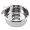 Bird Dish Bait Container Water Container Stainless Steel Fixed in
