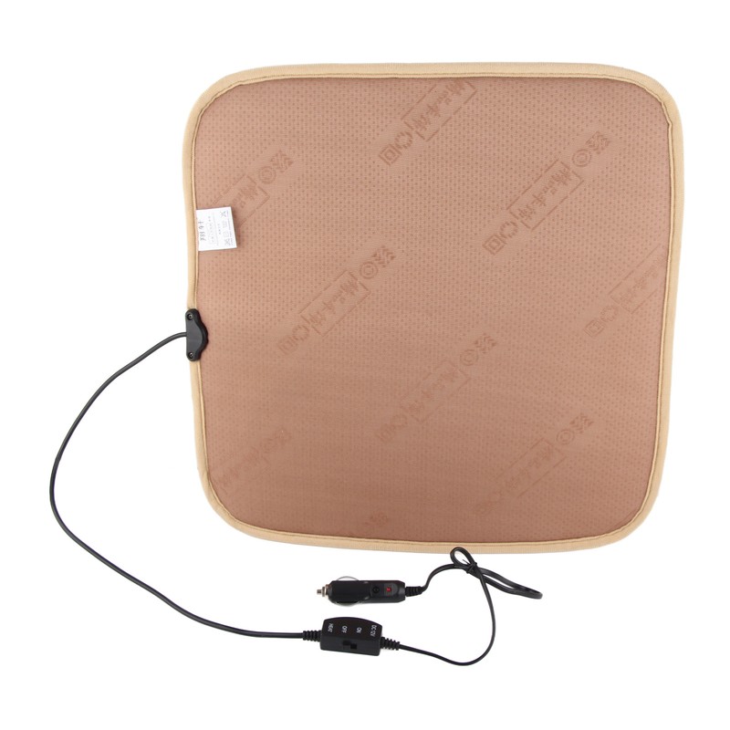 Square Car Seat Heating Pad With Plush Cover 12V Car
