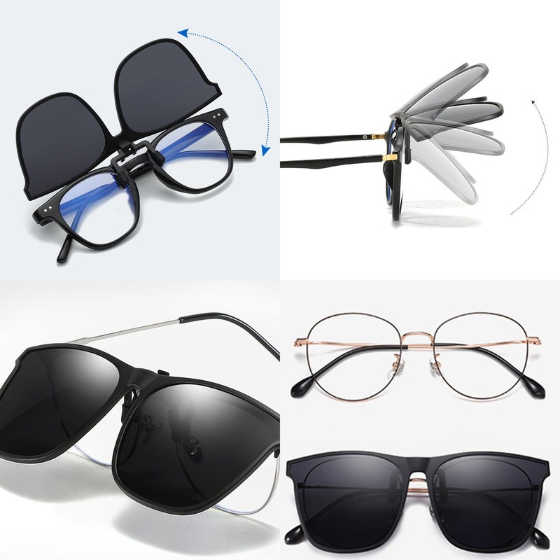 Babbblisio Clip on Sunglasses clip on sunglasses mens Flip up