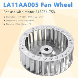 BAY Direct (Aluminum Alloy) LA11AA004 LA11AA005 LA11AA006 P441-1146 Draft Inducer Blower Wheel Replacement for Jakel Carrier Payne Bryant Furnace