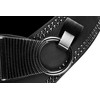 BlackButterfly Wide Elastic Stretch Retro Metal Interlock Buckle Belt (Black,