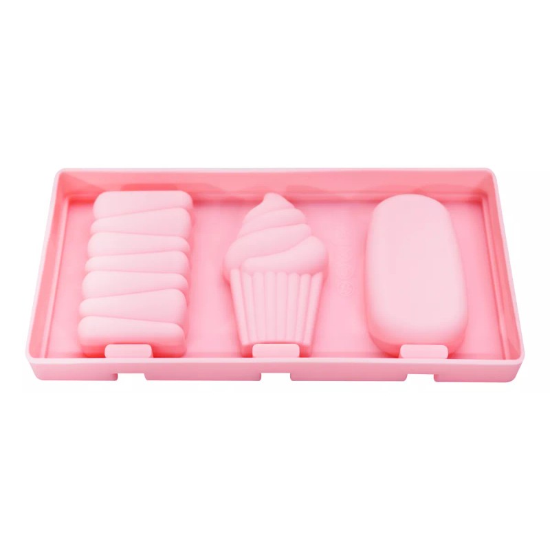 Innova Market Molde Silicón Paletas Ice Cream 3 Tipos