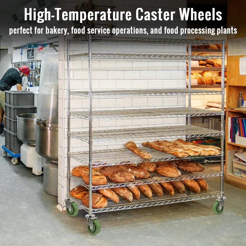 NINOSO High Temperature Caster Wheels, 4" x 1.5" Heavy Duty