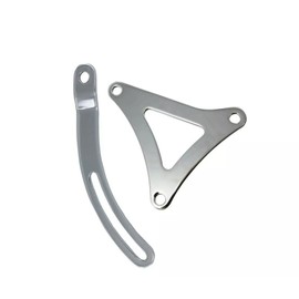 1 Set SHLPDFM Silver Chrome Top and Bottom Alternator Bracket Fits for Dodge Chrysler Big Block Moper 383 440 Engine