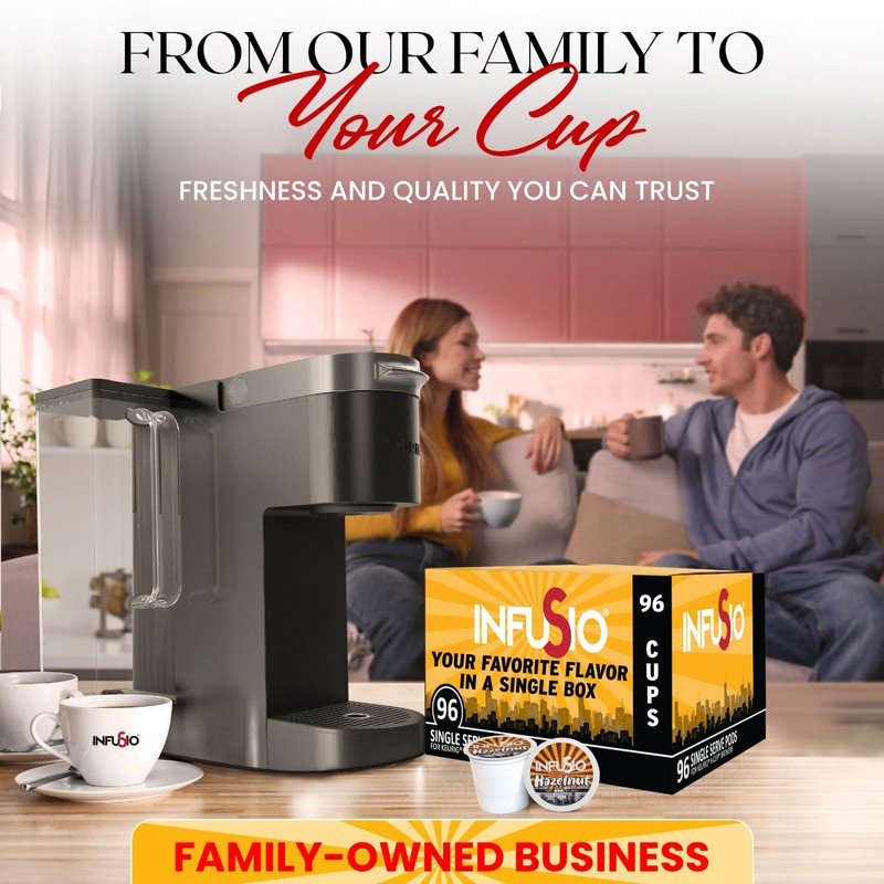 InfuSio Hazelnut Coffee Pods, Single Serve Coffee Pods for Keurig