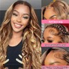 Weeybay 4x4 HD Transparent Lace Front Wigs Body Wave P4/27