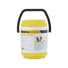 Frabill Dual Compartments Crawler Can, White and yellow
