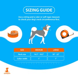 SparklyPets Heavy Duty Dog Collar with Handle for Medium and Large Dogs – Professional Collar with Reflective Stitches, Soft Handle & Nickel-plated Buckle (Large (18"~22"), Blue)