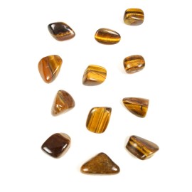 Tiger Eye Tumbled Polished Gemstone Set of 12