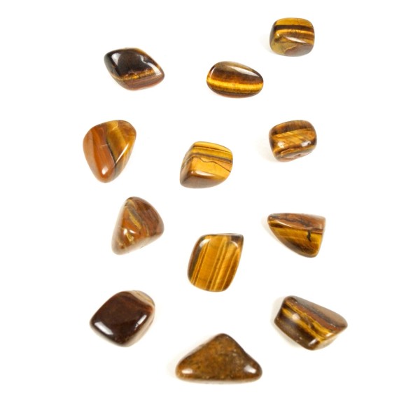 Tiger Eye Tumbled Polished Gemstone Set of 12