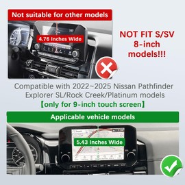 EDBETOS Dashboard Organizer Tray for 2022 2023 2024 2025 Nissan Pathfinder SL/Rock Creek/Platinum Only for 9-inch Touchscreen Display Center Console Dash Tray Extra Storage Tissue Box (NOT Fit S/SV