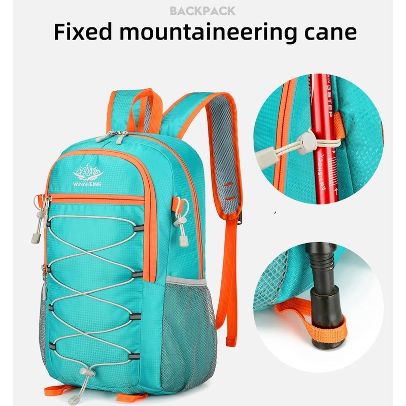 Tonykulas Foldable Lightweight Hiking Backpack Camping Cycling Travel Shopping Fitness