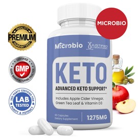(10 Pack) Microbio Keto ACV Pills 1275MG Keto Support Blend Capsule Alternative to Keto ACV Gummies Formulated with Apple Cider Vinegar Extra Virgin Olive Oil Powder Green Tea Leaf 600 Capsules
