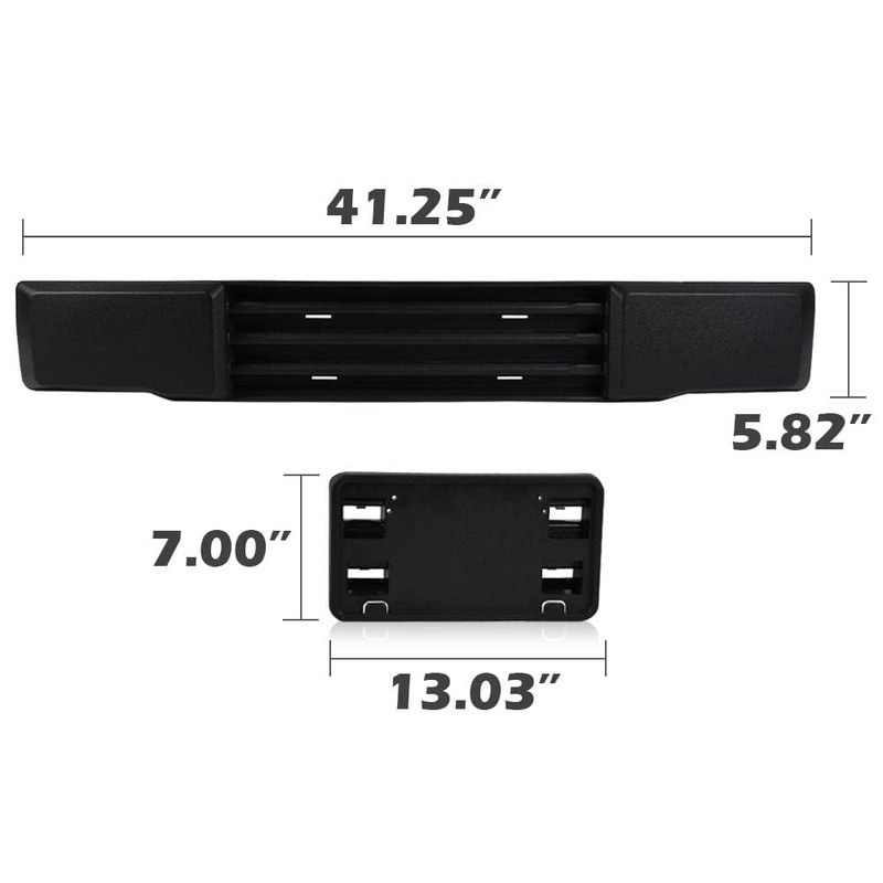 G-PLUS Front Bumper Grille Trim Panel and License Plate Bracket