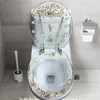 Cbhfmljd Resin Toilet Seat, Transparent Thickened Shell Design Toilet Cover