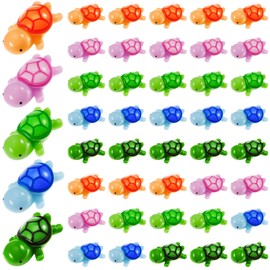 60 Pcs Turtle Figure Sea Turtle Miniature Figurines Mini Figurines in Bulk Multicolor Sea Turtle Figure for Ocean Animal Figurines DIY Home Garden Birthday Party Favor Decoration